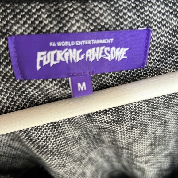Fucking Awesome Stretched Stamp Allover Print Cardigan - Picture 3 of 3